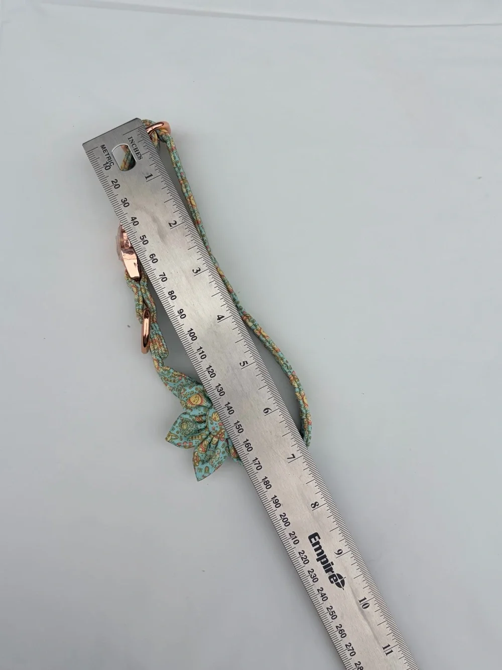 Floral Pastel Mint Pet Leash and Bow Tie Set